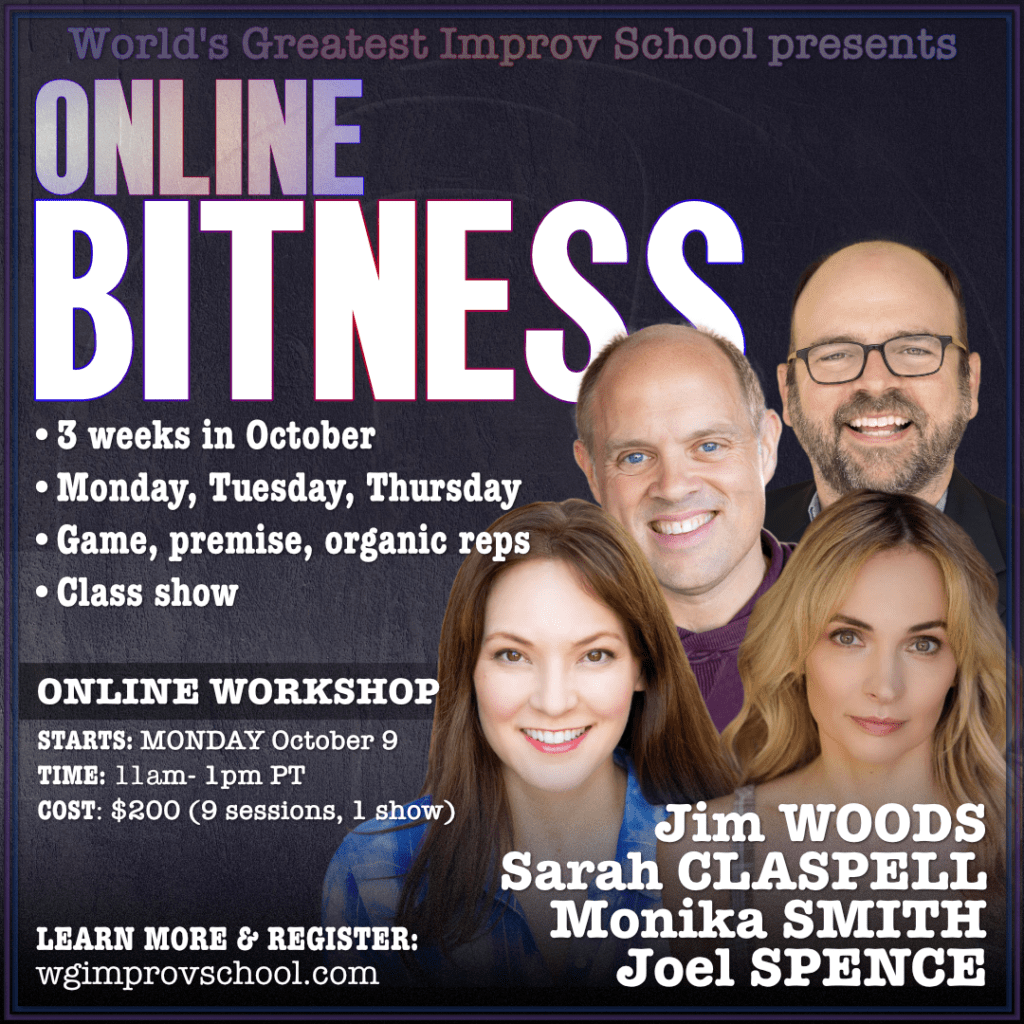 Online Bitness class for October with Sarah, Jim, Monika, and Joel.